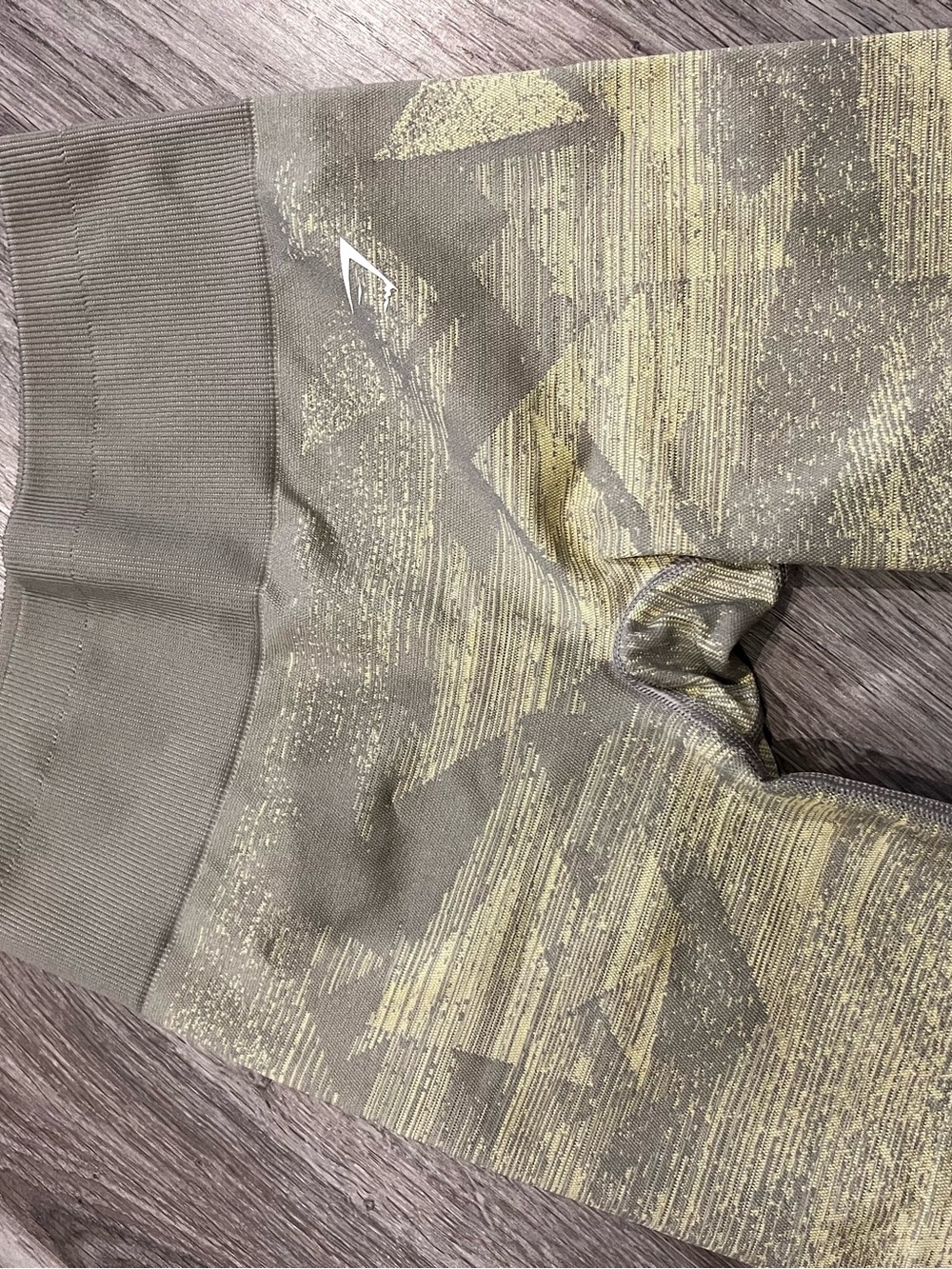 Seamless Gymshark Green/yellow Patterned Biker Shorts